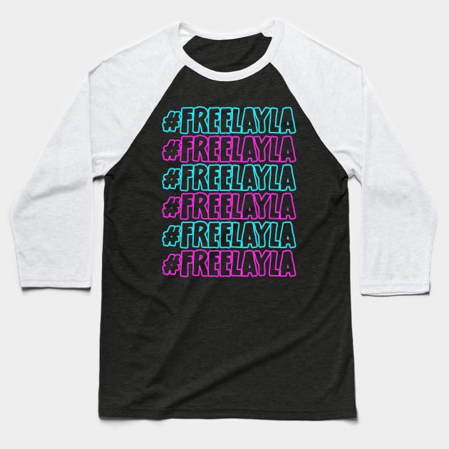 #freelayla Mallorca Party Schlager Free Layla Baseball T-Shirt by jodotodesign